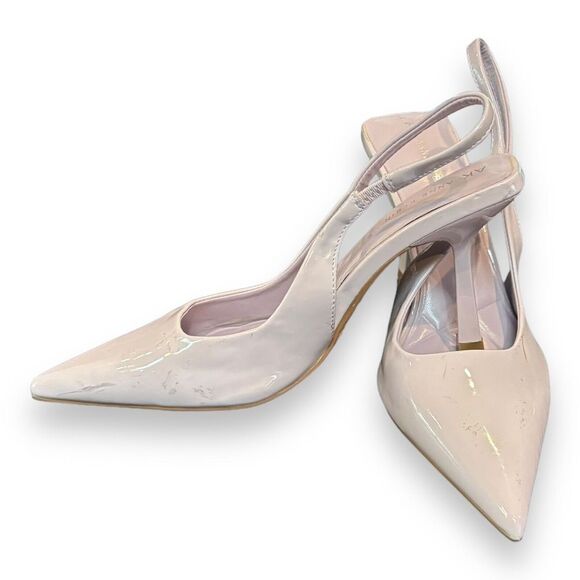 AK Anne Klein Womens Tan Indianna  Pointed Toe Slingback Heels Size 5M - Picture 6 of 9